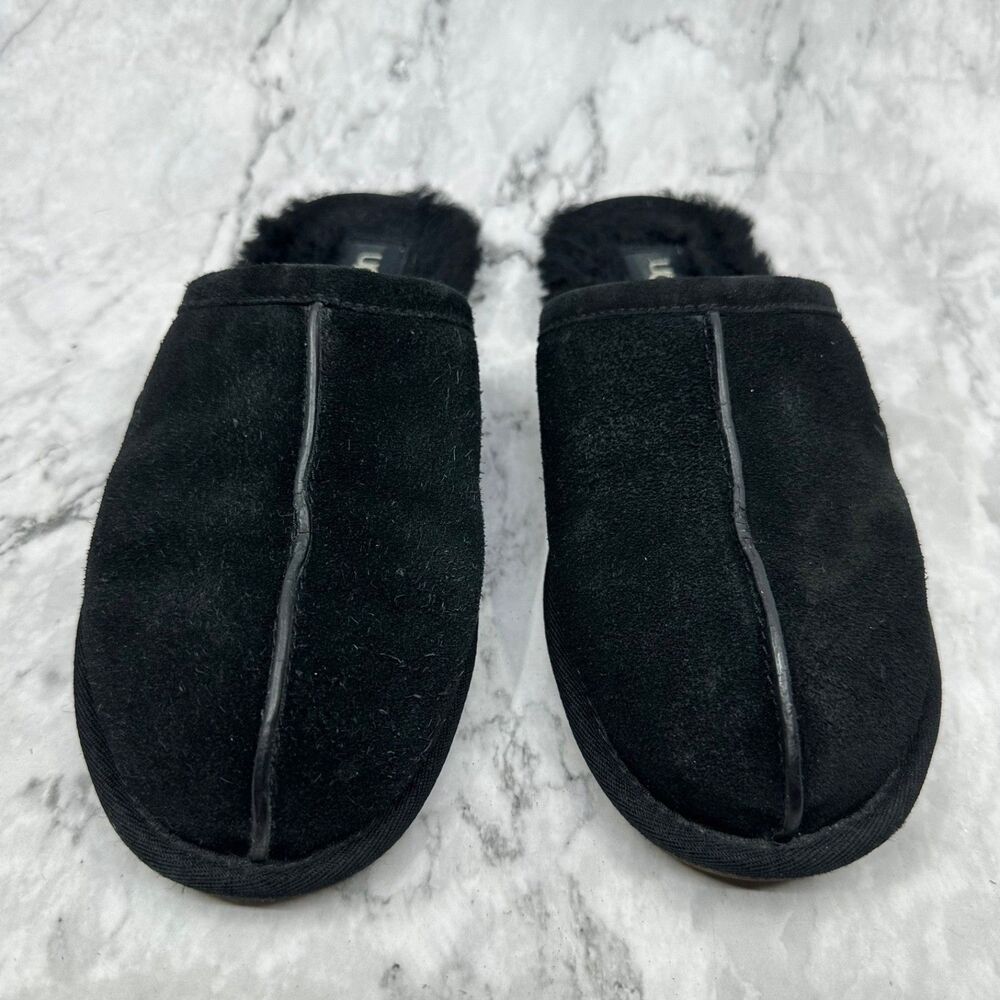 UGG Tazzelle Black Suede Slippers Mules Women's Size 9 EUR 40 Slip On